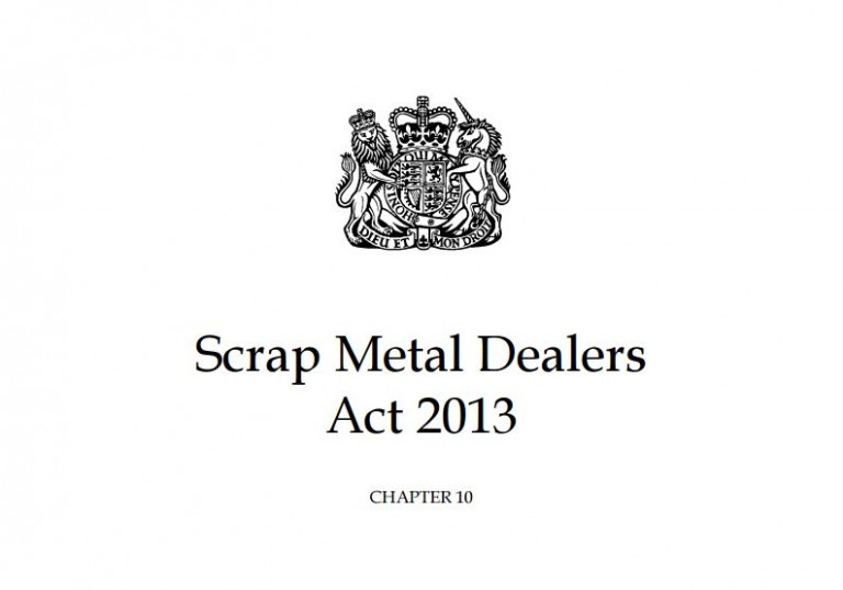 Scrap Metal Dealers Act 2013 Recycling Metal & Waste in Hereford